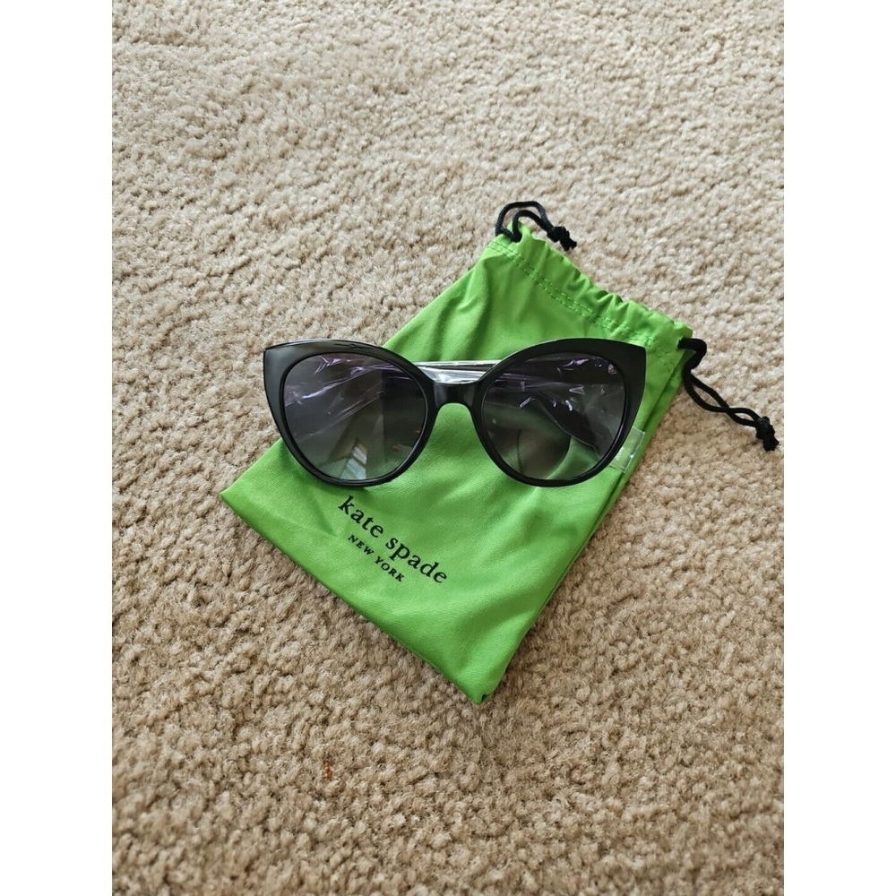 Kate Spade Samantha Sunglasses Black Frame Black Lenses Large